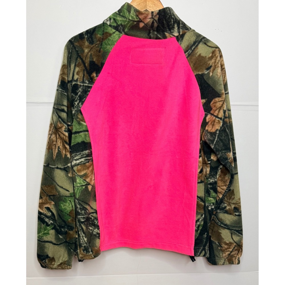 Trail Crest Fleece Jacket Women 2XL Pink Camo FullZip Mock Neck Outdoor Gorpcore - Picture 2 of 10